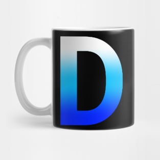 Blue Letter D Mug